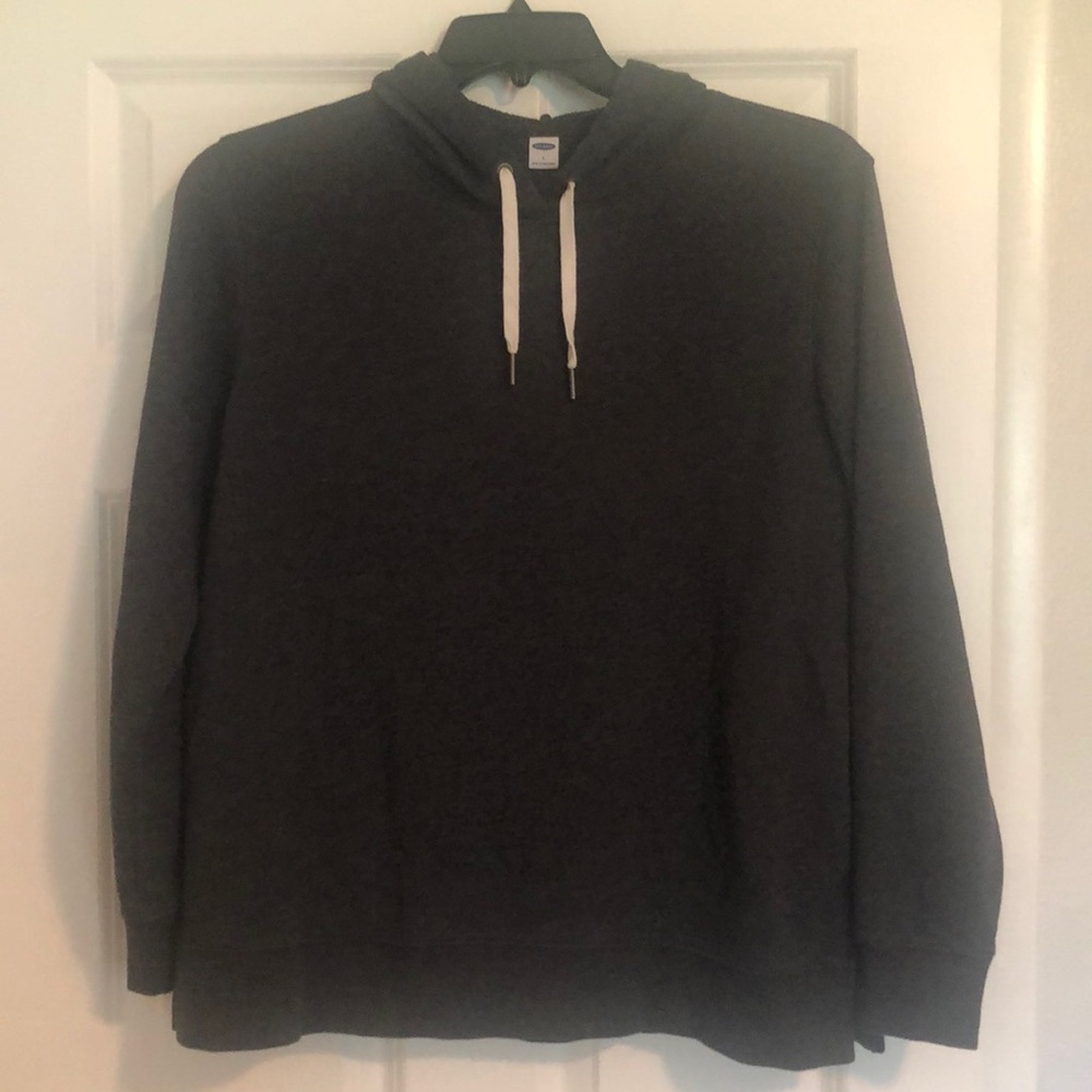 Women’s Old Navy Charcoal Gray Hooded Lightweight Sweatshirt